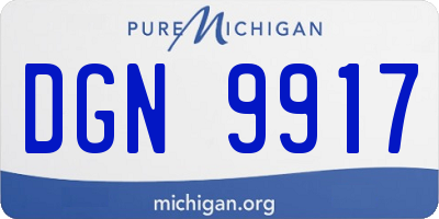 MI license plate DGN9917