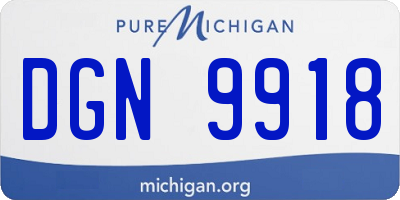 MI license plate DGN9918