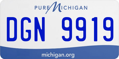 MI license plate DGN9919