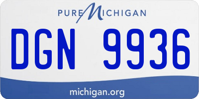 MI license plate DGN9936