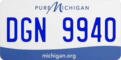 MI license plate DGN9940