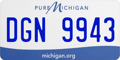 MI license plate DGN9943