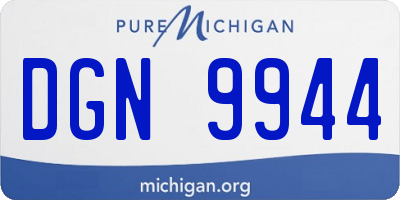 MI license plate DGN9944