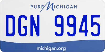 MI license plate DGN9945