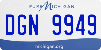 MI license plate DGN9949