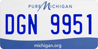 MI license plate DGN9951