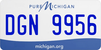 MI license plate DGN9956