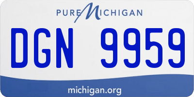 MI license plate DGN9959