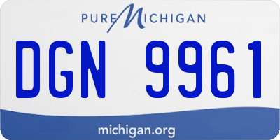 MI license plate DGN9961