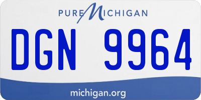 MI license plate DGN9964