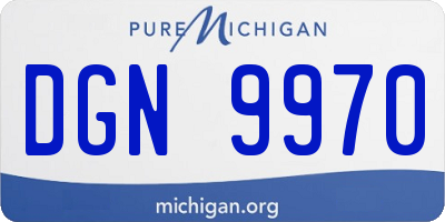 MI license plate DGN9970