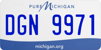 MI license plate DGN9971