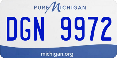 MI license plate DGN9972
