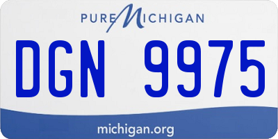 MI license plate DGN9975
