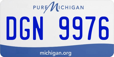 MI license plate DGN9976