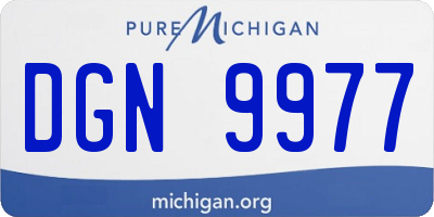 MI license plate DGN9977