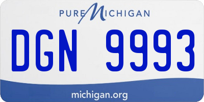 MI license plate DGN9993