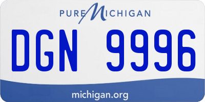MI license plate DGN9996