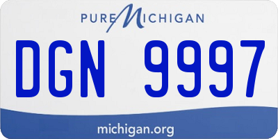 MI license plate DGN9997