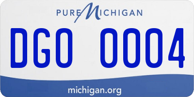 MI license plate DGO0004