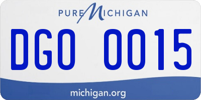 MI license plate DGO0015