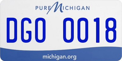 MI license plate DGO0018
