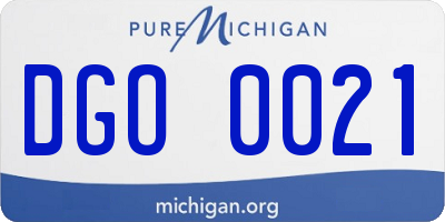 MI license plate DGO0021