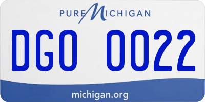 MI license plate DGO0022