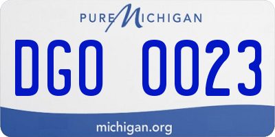 MI license plate DGO0023