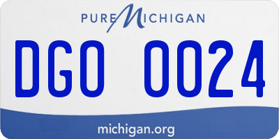 MI license plate DGO0024