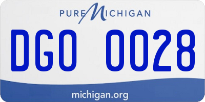 MI license plate DGO0028