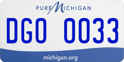 MI license plate DGO0033