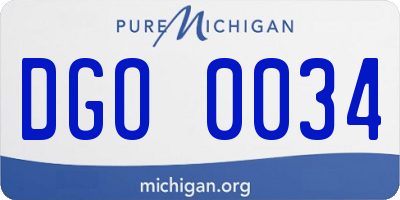 MI license plate DGO0034