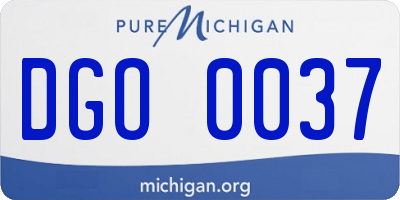 MI license plate DGO0037
