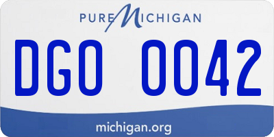 MI license plate DGO0042