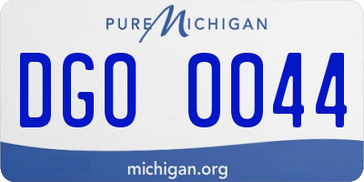 MI license plate DGO0044