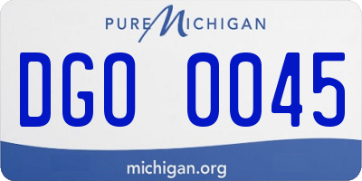 MI license plate DGO0045