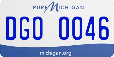 MI license plate DGO0046
