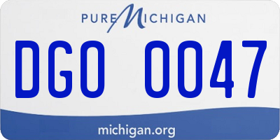MI license plate DGO0047