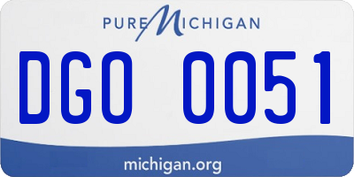 MI license plate DGO0051