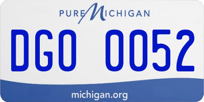 MI license plate DGO0052