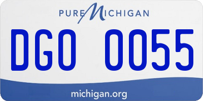 MI license plate DGO0055