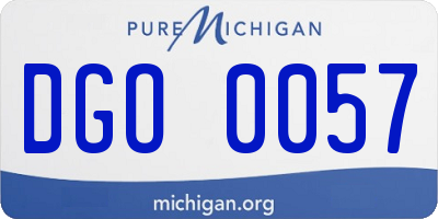 MI license plate DGO0057