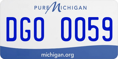 MI license plate DGO0059