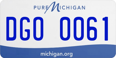 MI license plate DGO0061