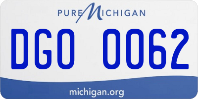 MI license plate DGO0062