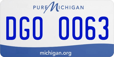 MI license plate DGO0063
