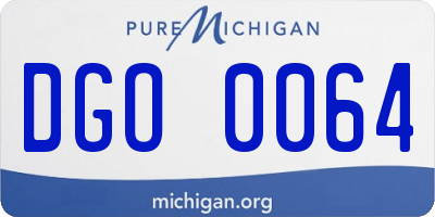 MI license plate DGO0064
