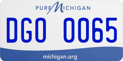 MI license plate DGO0065