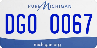 MI license plate DGO0067